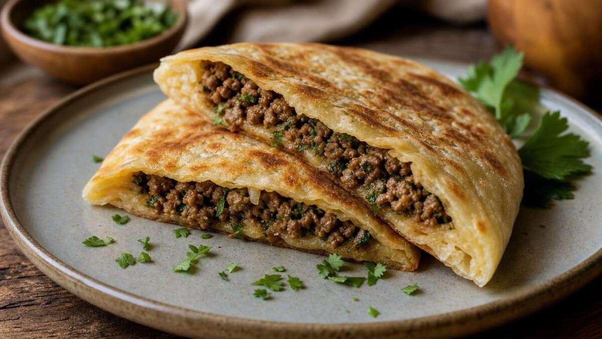 Msemen farci à la viande hachée : recette et préparation